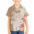 Aloha Ni’ihau Island Personalized Family Matching Off The Shoulder Long Sleeve Dress and Hawaiian Shirt Beige Dreamy Turtle