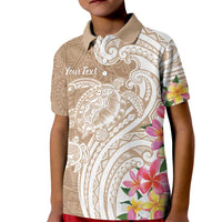 Aloha Niihau Island Personalized Kid Polo Shirt Beige Dreamy Turtle LT7 Kid Beige - Polynesian Pride