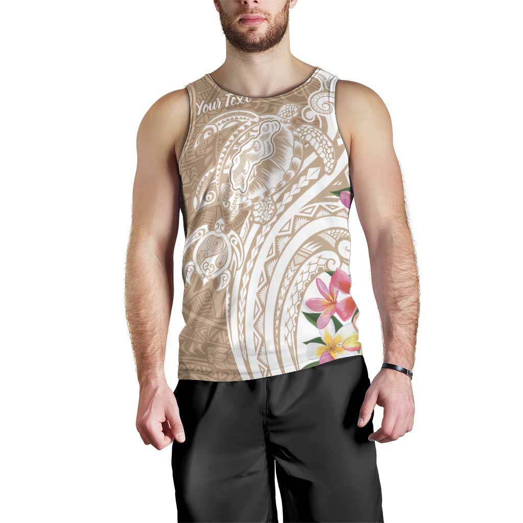 Aloha Ni’ihau Island Personalized Men Tank Top Beige Dreamy Turtle