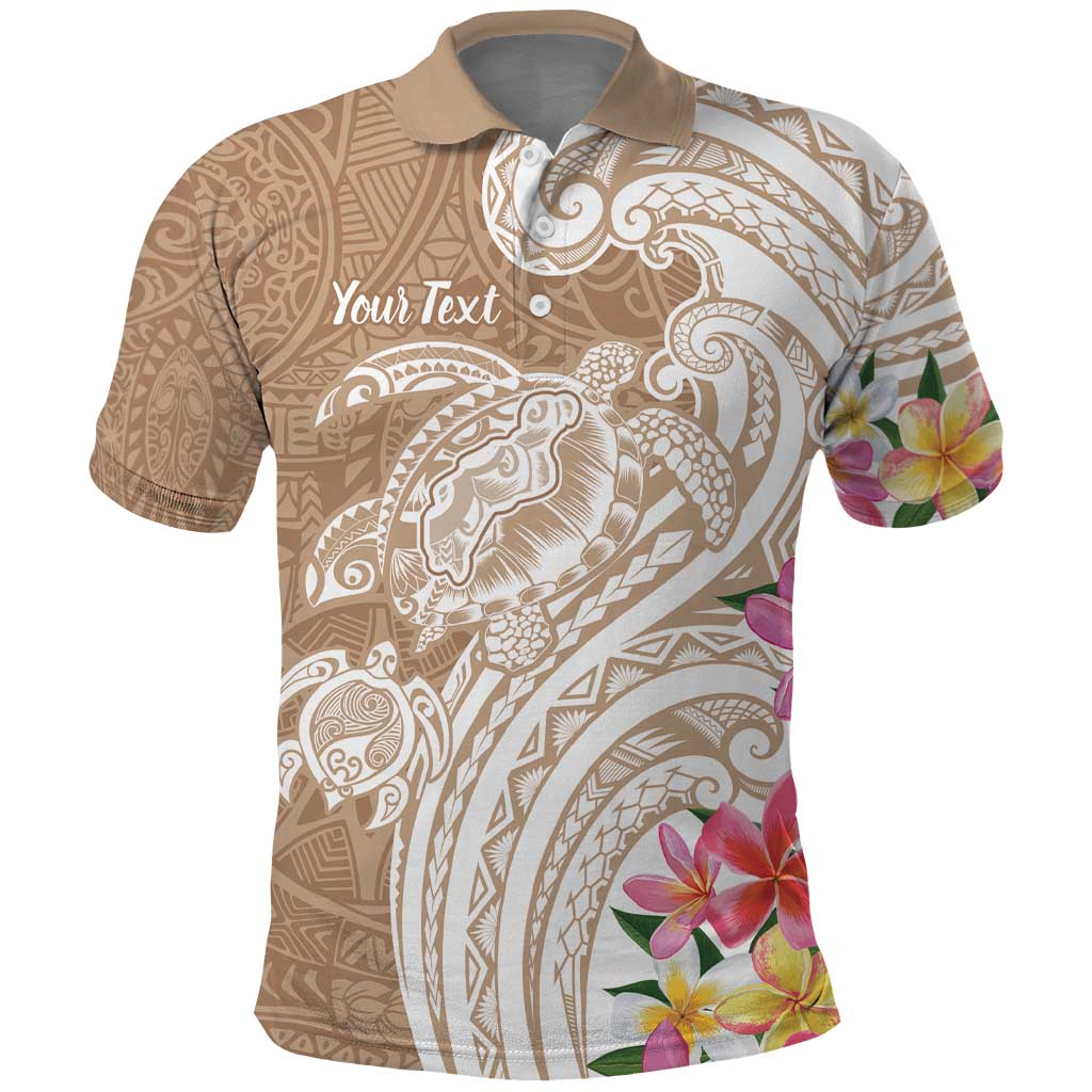 Aloha Ni’ihau Island Personalized Polo Shirt Beige Dreamy Turtle