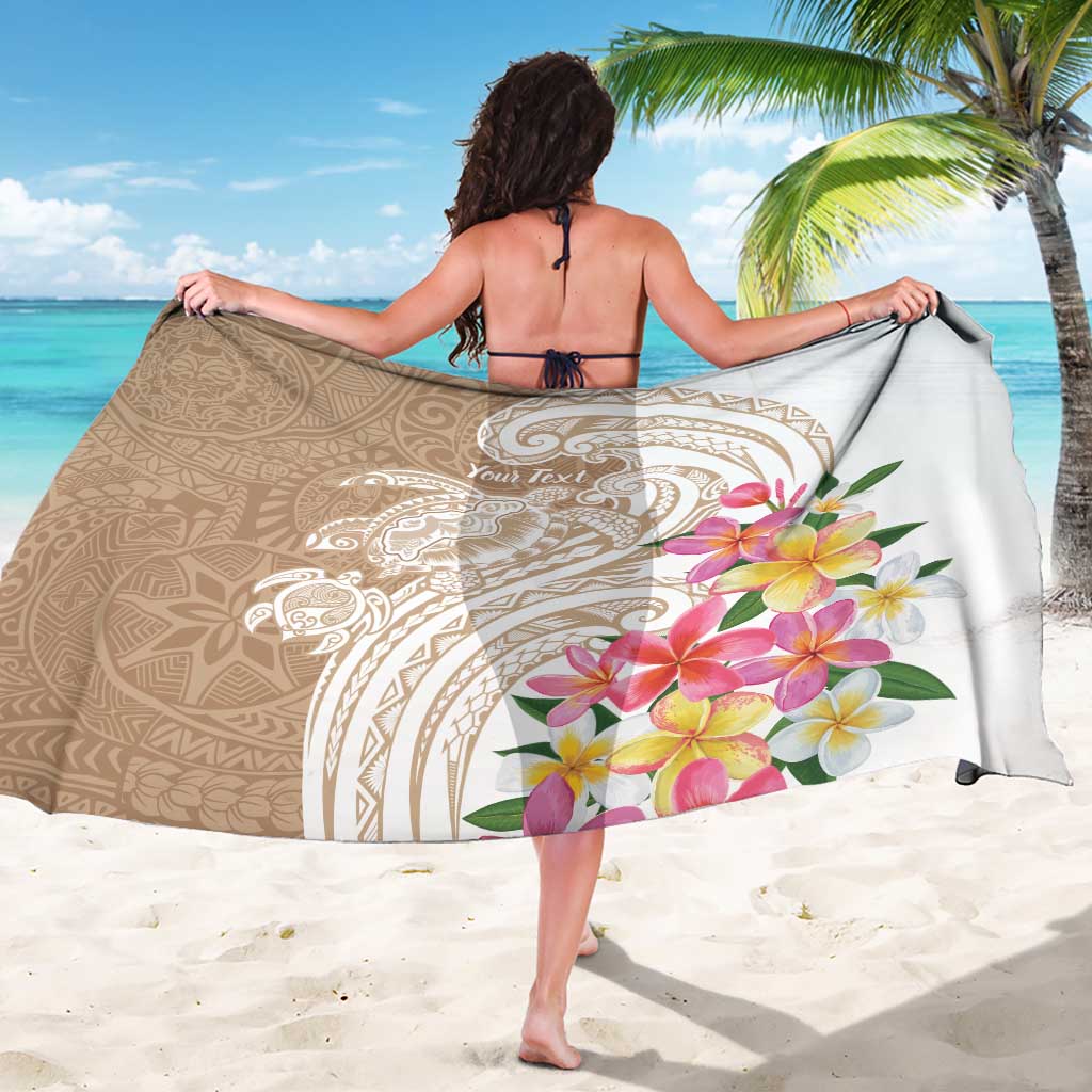 Aloha Niihau Island Personalized Sarong Beige Dreamy Turtle LT7 - Polynesian Pride