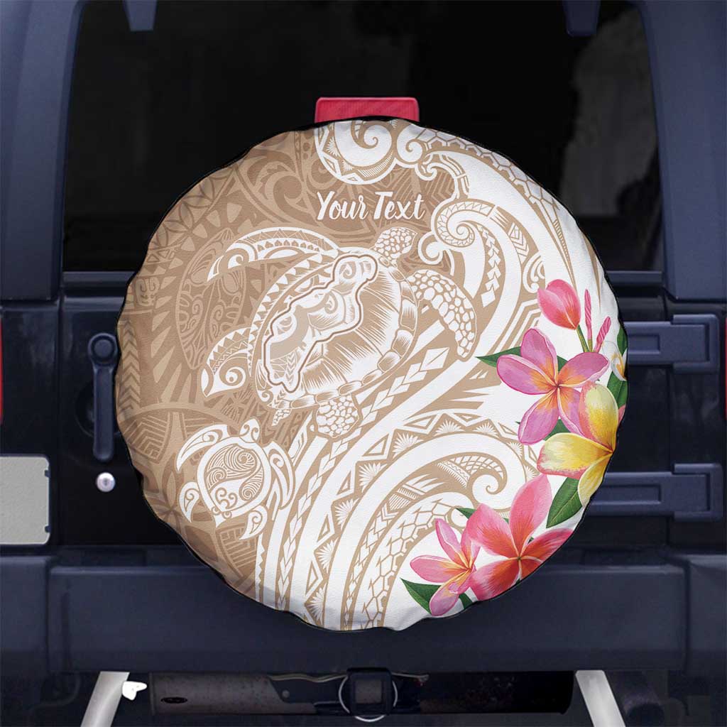 Aloha Ni’ihau Island Personalized Spare Tire Cover Beige Dreamy Turtle