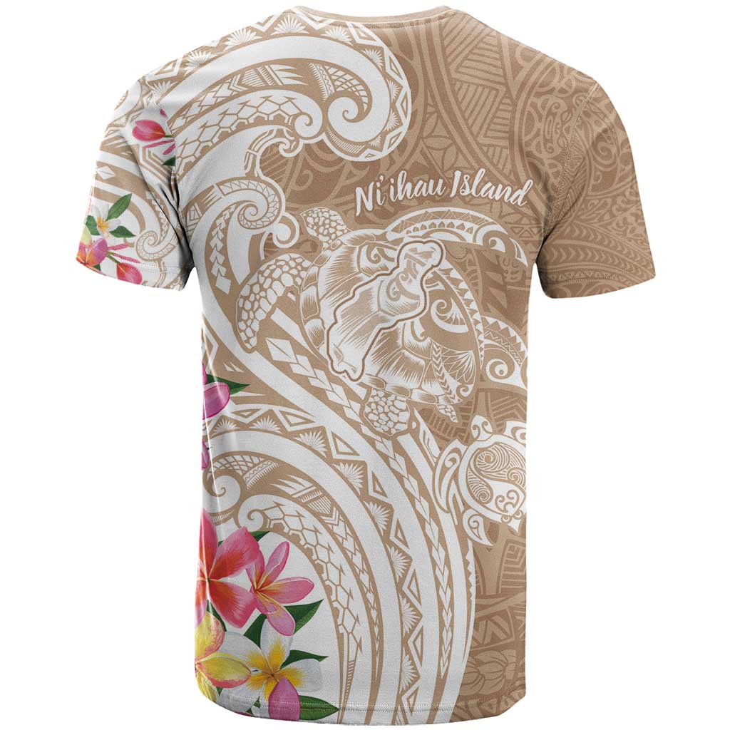 Aloha Ni’ihau Island Personalized T Shirt Beige Dreamy Turtle