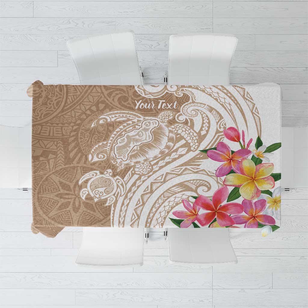 Aloha Niihau Island Personalized Tablecloth Beige Dreamy Turtle LT7 Beige - Polynesian Pride