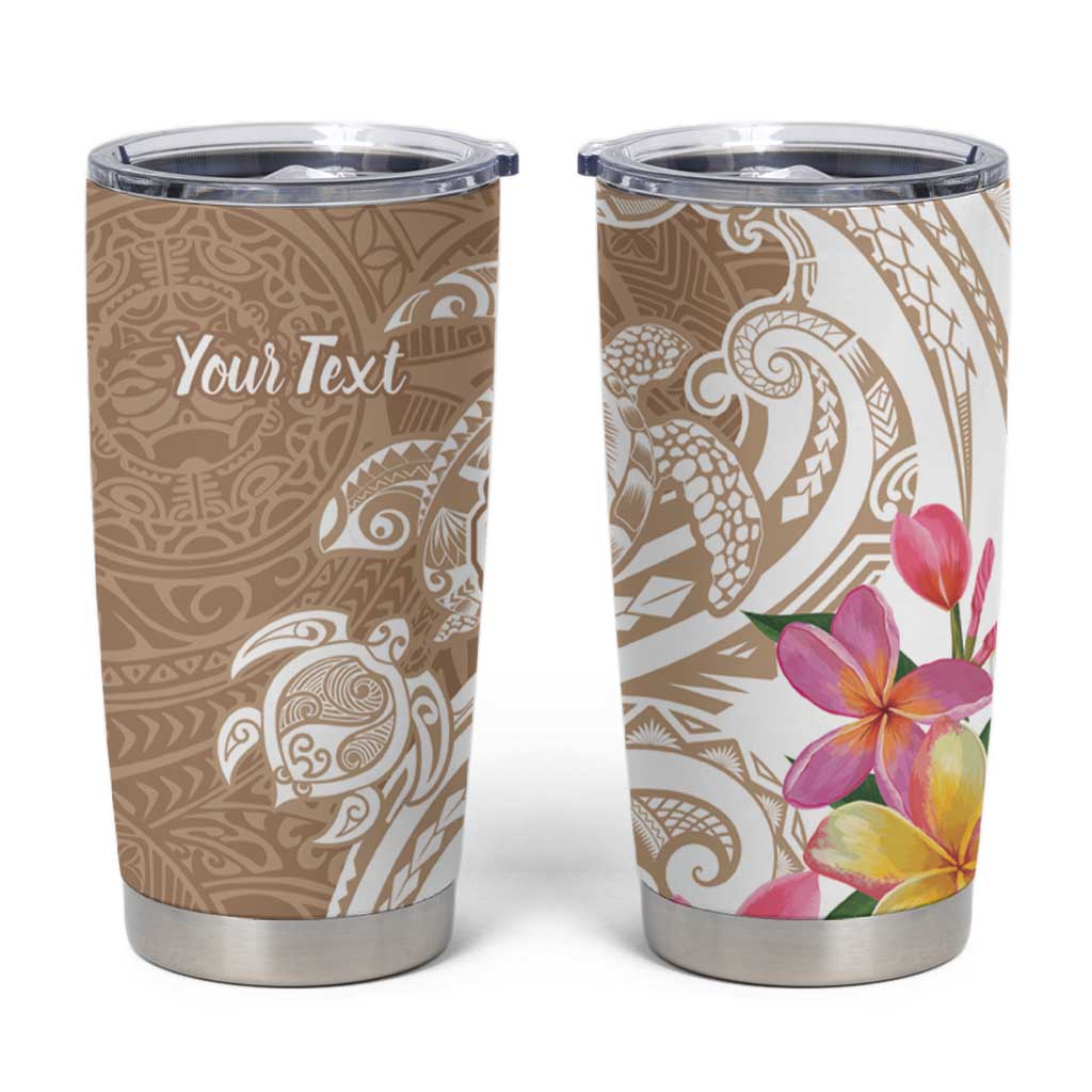 Aloha Niihau Island Personalized Tumbler Cup Beige Dreamy Turtle LT7 Beige - Polynesian Pride