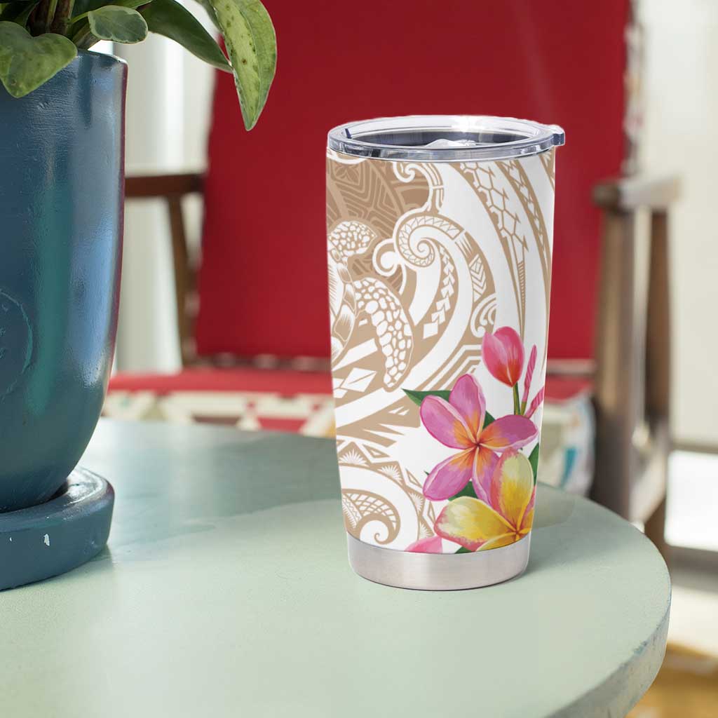 Aloha Niihau Island Personalized Tumbler Cup Beige Dreamy Turtle LT7 - Polynesian Pride