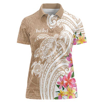 Aloha Ni’ihau Island Personalized Women Polo Shirt Beige Dreamy Turtle