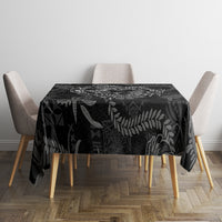 Hawaii Father's Day Vintage Lei Tablecloth Hauoli la Makuakane - Black