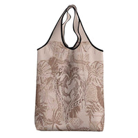 Hawaii Father's Day Vintage Lei Grocery Bag Hauoli la Makuakane - Beige