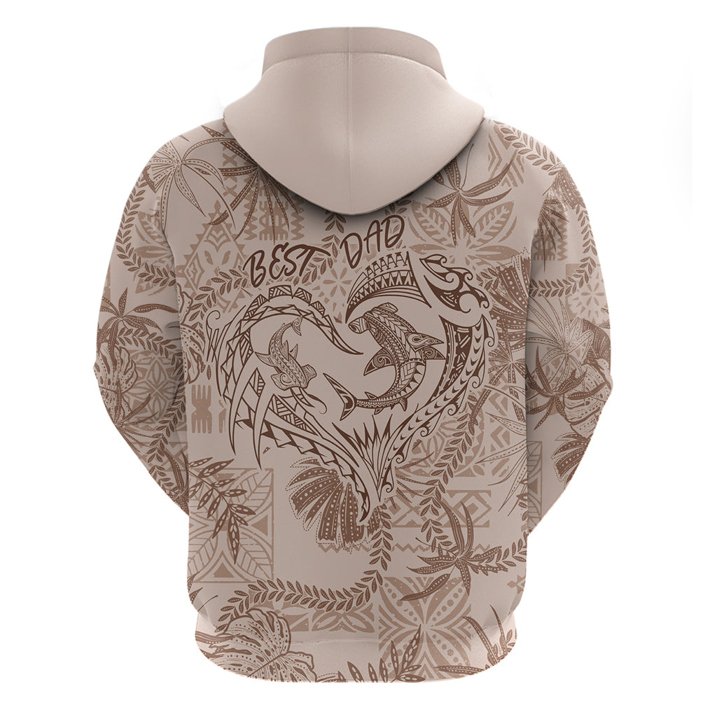 Hawaii Father's Day Vintage Lei Hoodie Hauoli la Makuakane - Beige LT7 - Polynesian Pride