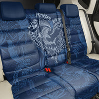 Hawaii Father's Day Vintage Lei Back Car Seat Cover Hauoli la Makuakane - Blue LT7 - Polynesian Pride