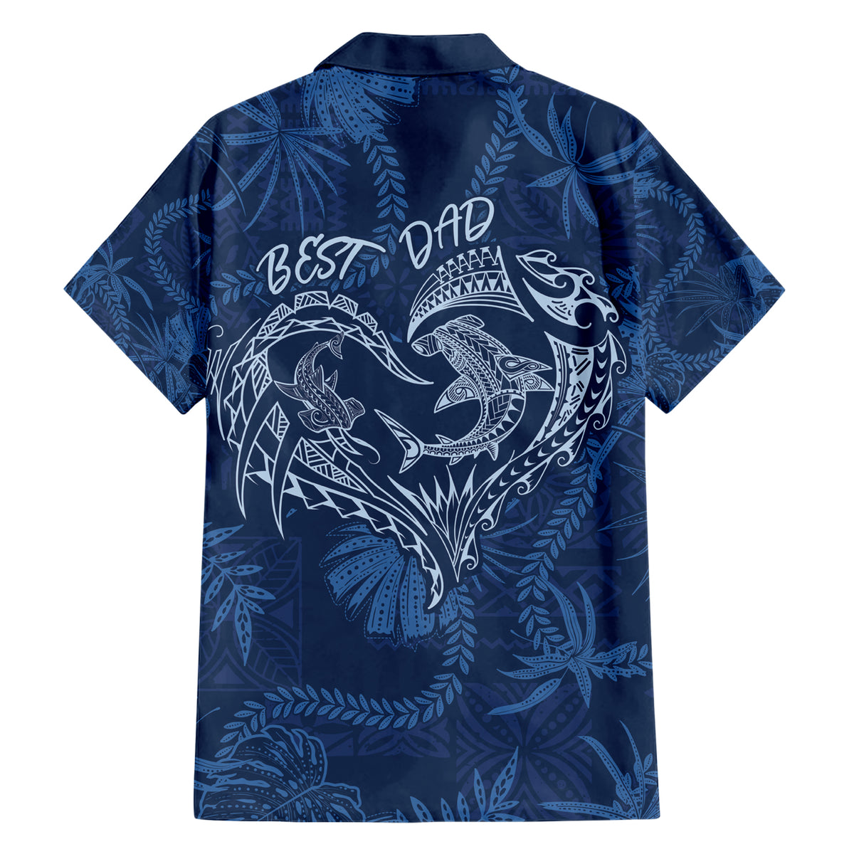 Hawaii Father's Day Vintage Lei Hawaiian Shirt Hauoli la Makuakane - Blue