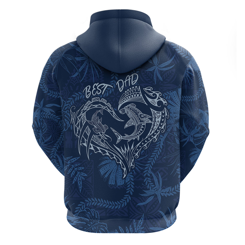 Hawaii Father's Day Vintage Lei Hoodie Hauoli la Makuakane - Blue LT7 - Polynesian Pride