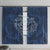 Hawaii Father's Day Vintage Lei Window Curtain Hauoli la Makuakane - Blue