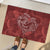Hawaii Father's Day Vintage Lei Rubber Doormat Hauoli la Makuakane - Red