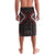 Maori Taiaha Whakairo Personalized Lavalava Red Poutama Motifs