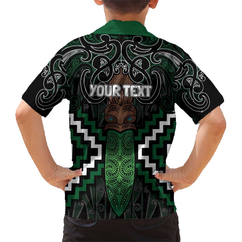 Maori Taiaha Pounamu Whakairo Personalized Family Matching Short Sleeve Bodycon Dress and Hawaiian Shirt Jade Poutama Motifs LT7 - Polynesian Pride