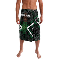 Maori Taiaha Pounamu Whakairo Personalized Lavalava Jade Poutama Motifs