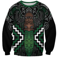 Maori Taiaha Pounamu Whakairo Personalized Sweatshirt Jade Poutama Motifs LT7 Unisex Jade - Polynesian Pride