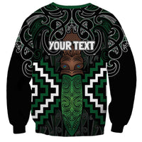 Maori Taiaha Pounamu Whakairo Personalized Sweatshirt Jade Poutama Motifs LT7 - Polynesian Pride