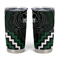Maori Taiaha Pounamu Whakairo Personalized Tumbler Cup Jade Poutama Motifs LT7 Jade - Polynesian Pride