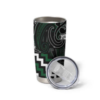 Maori Taiaha Pounamu Whakairo Personalized Tumbler Cup Jade Poutama Motifs LT7 - Polynesian Pride
