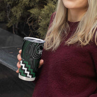 Maori Taiaha Pounamu Whakairo Personalized Tumbler Cup Jade Poutama Motifs LT7 - Polynesian Pride