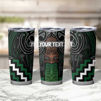 Maori Taiaha Pounamu Whakairo Personalized Tumbler Cup Jade Poutama Motifs LT7 - Polynesian Pride
