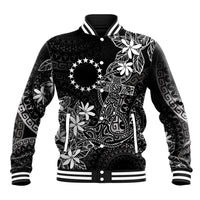 Black Kuki Airani Tapakau Baseball Jacket Tribal Anchor Mix Tiare LT7 Unisex Black - Polynesian Pride