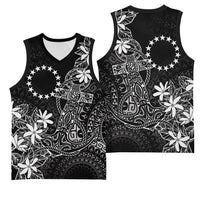 Black Kuki Airani Tapakau Basketball Jersey Tribal Anchor Mix Tiare LT7 - Polynesian Pride