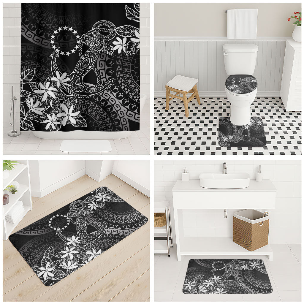 Black Kuki Airani Tapakau Bathroom Set Tribal Anchor Mix Tiare