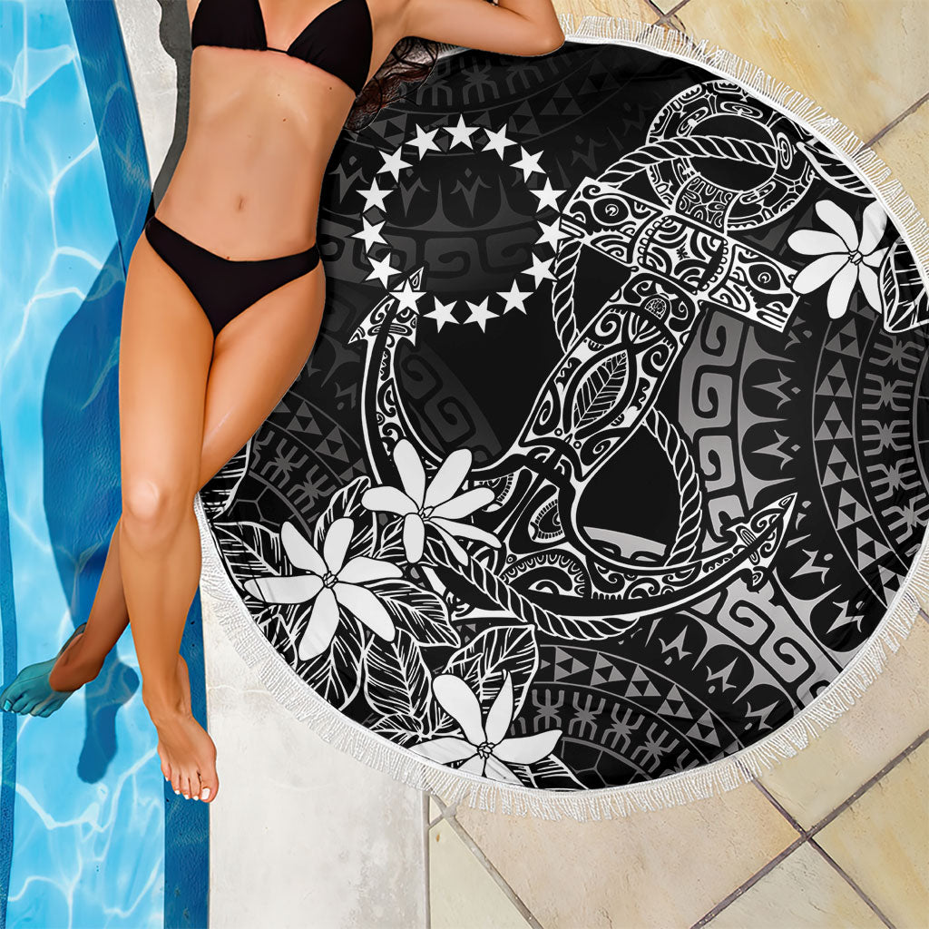 Black Kuki Airani Tapakau Beach Blanket Tribal Anchor Mix Tiare