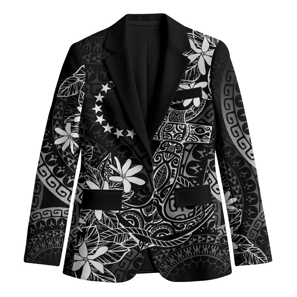 Black Kuki Airani Tapakau Blazer Tribal Anchor Mix Tiare