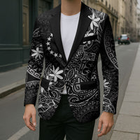Black Kuki Airani Tapakau Blazer Tribal Anchor Mix Tiare