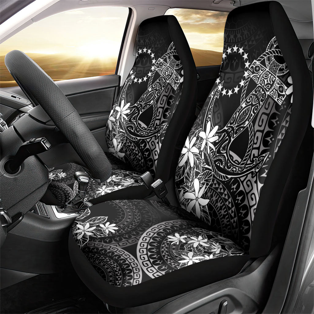 Black Kuki Airani Tapakau Car Seat Cover Tribal Anchor Mix Tiare LT7 - Polynesian Pride