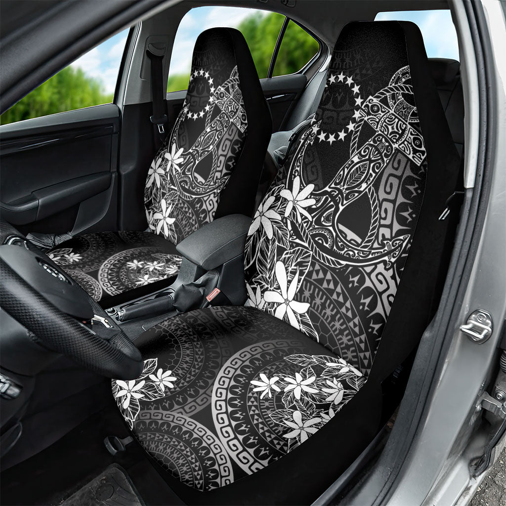 Black Kuki Airani Tapakau Car Seat Cover Tribal Anchor Mix Tiare LT7 - Polynesian Pride