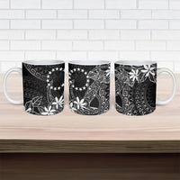 Black Kuki Airani Tapakau Ceramic Mug Tribal Anchor Mix Tiare