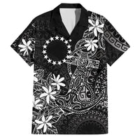 Black Kuki Airani Tapakau Family Matching Short Sleeve Bodycon Dress and Hawaiian Shirt Tribal Anchor Mix Tiare LT7 Dad's Shirt - Short Sleeve Black - Polynesian Pride