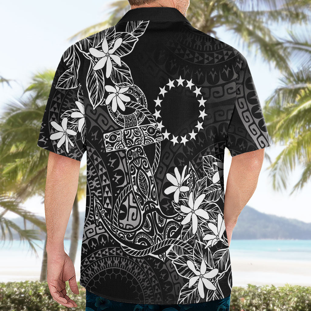Black Kuki Airani Tapakau Hawaiian Shirt Tribal Anchor Mix Tiare LT7 - Polynesian Pride