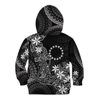 Black Kuki Airani Tapakau Kid Hoodie Tribal Anchor Mix Tiare LT7 - Polynesian Pride