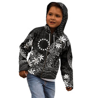 Black Kuki Airani Tapakau Kid Hoodie Tribal Anchor Mix Tiare LT7 - Polynesian Pride
