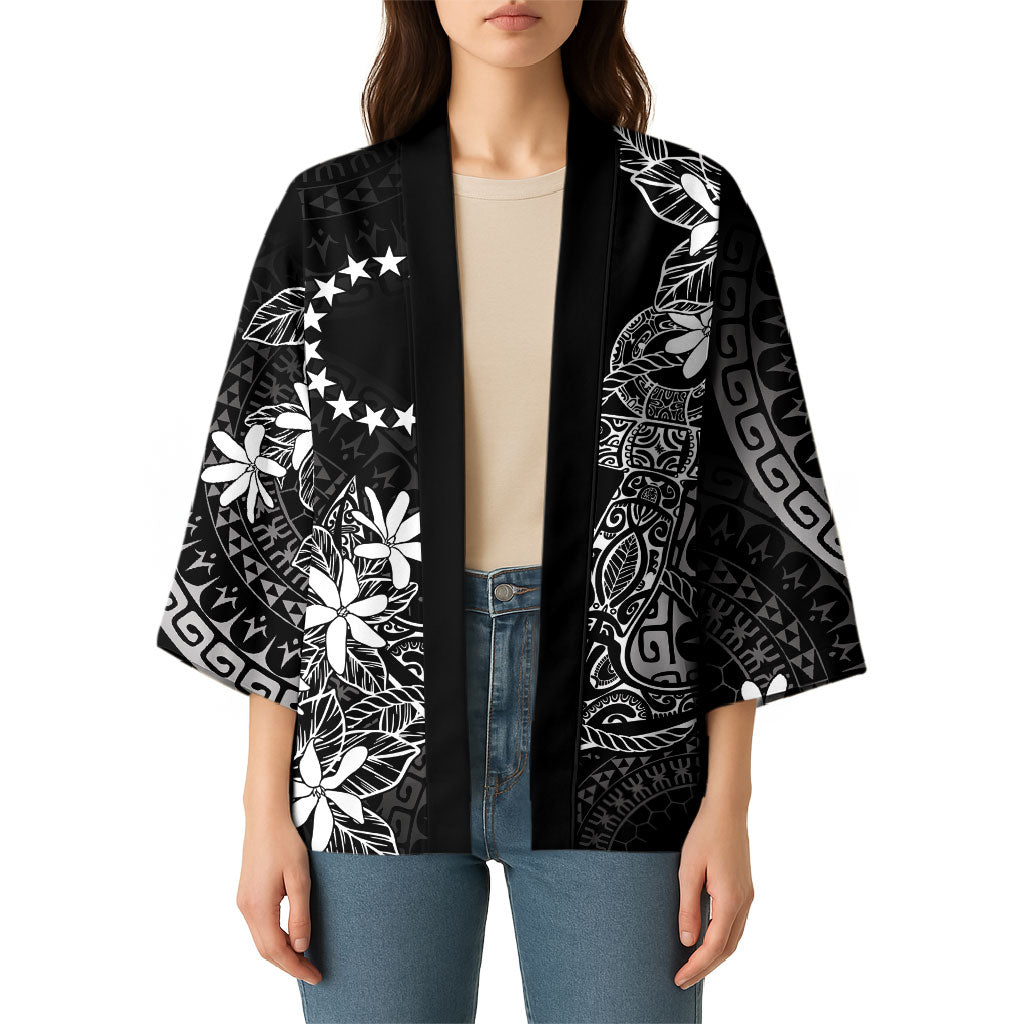 Black Kuki Airani Tapakau Kimono Tribal Anchor Mix Tiare