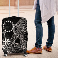 Black Kuki Airani Tapakau Luggage Cover Tribal Anchor Mix Tiare LT7 Black - Polynesian Pride