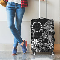 Black Kuki Airani Tapakau Luggage Cover Tribal Anchor Mix Tiare LT7 - Polynesian Pride