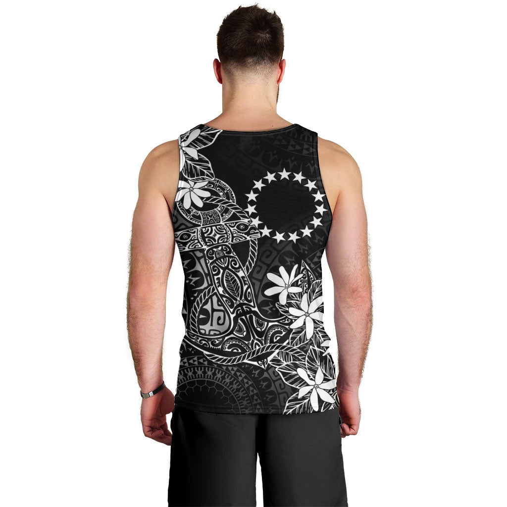 Black Kuki Airani Tapakau Men Tank Top Tribal Anchor Mix Tiare