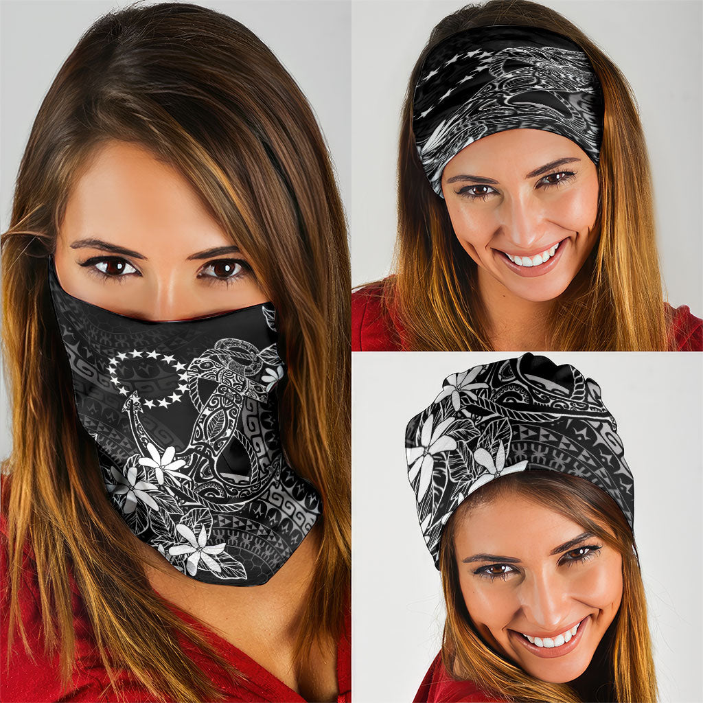 Black Kuki Airani Tapakau Neck Gaiter Tribal Anchor Mix Tiare