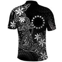 Black Kuki Airani Tapakau Polo Shirt Tribal Anchor Mix Tiare