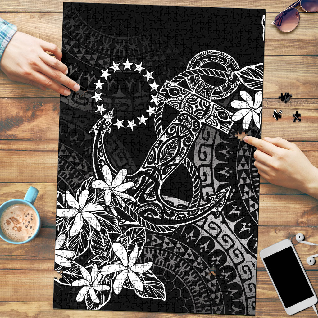 Black Kuki Airani Tapakau Puzzle Tribal Anchor Mix Tiare