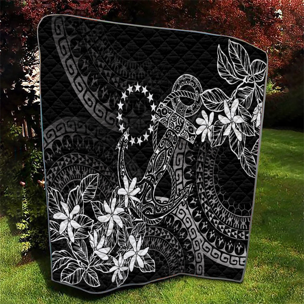 Black Kuki Airani Tapakau Quilt Tribal Anchor Mix Tiare