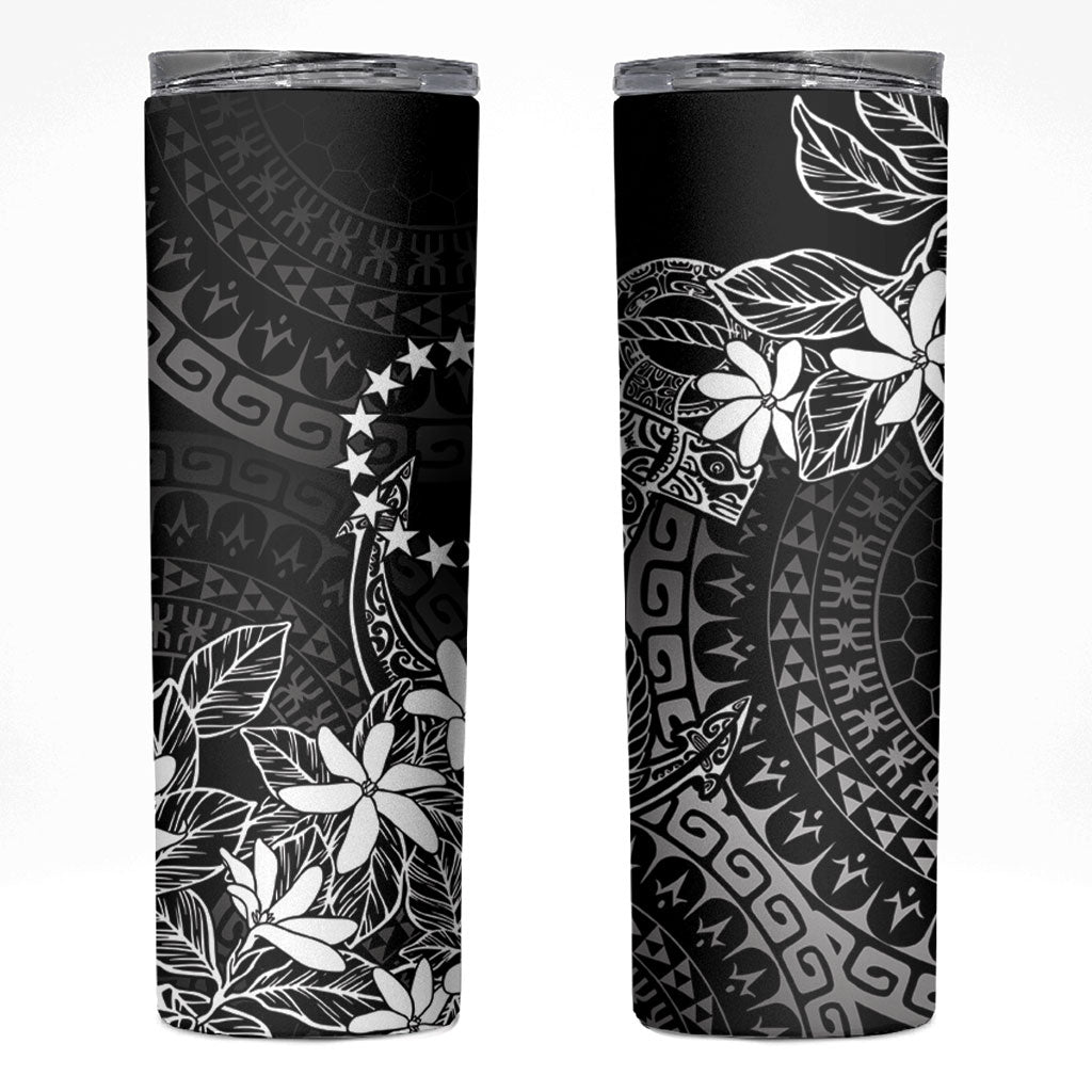Black Kuki Airani Tapakau Skinny Tumbler Tribal Anchor Mix Tiare LT7 Black - Polynesian Pride